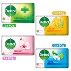 Bar Soap with 60g, 4 Pack, Dettol Antibacterial Bars Each Original