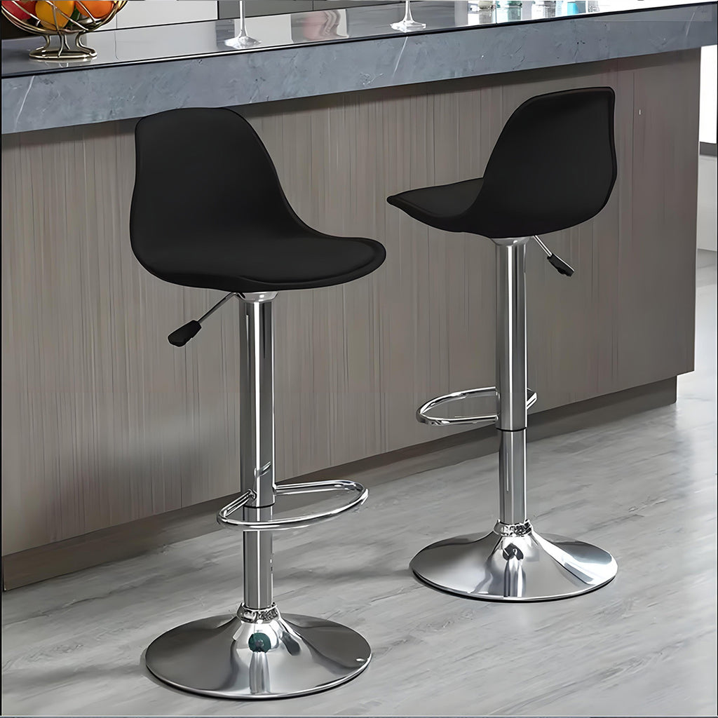 Bar Stool with Adjustable Height, 120kg, Metal, Faux Leather Swivel Stools of Adjustable - product gallery image 10