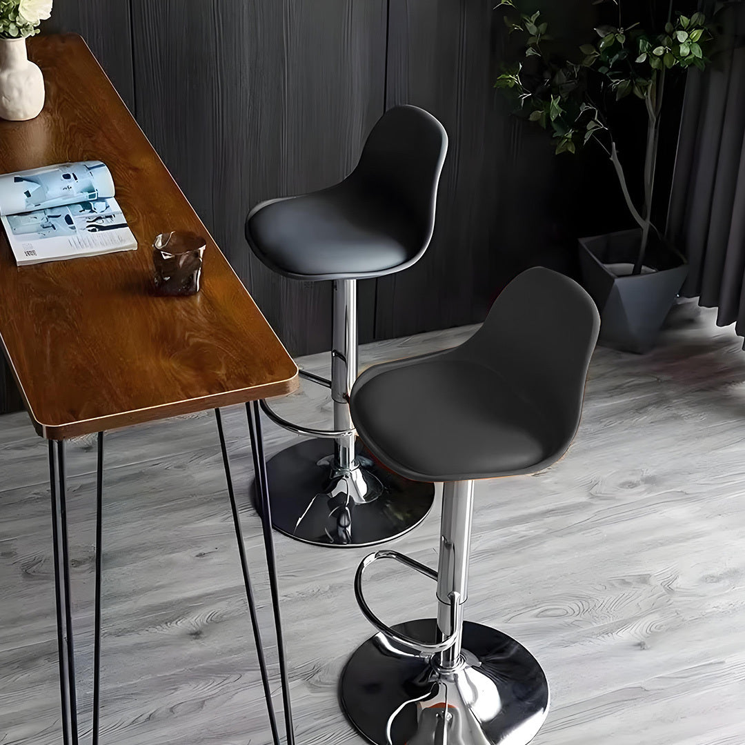 Bar Stool with Adjustable Height, 120kg, Metal, Faux Leather Swivel Stools of Adjustable - product gallery image 3