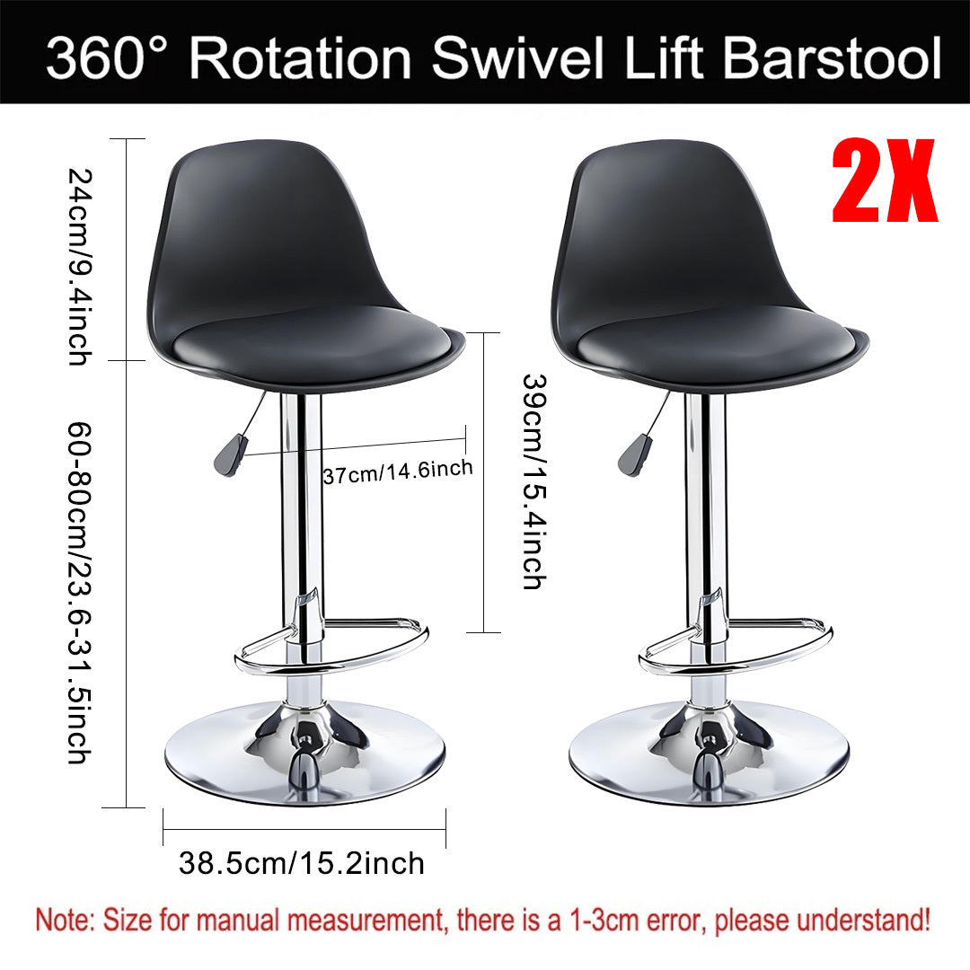 Bar Stool with Adjustable Height, 120kg, Metal, Faux Leather Swivel Stools of Adjustable - product gallery image 8