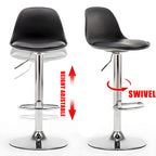 Bar Stool with Adjustable Height, 120kg, Metal, Faux Leather Swivel Stools of Adjustable - product gallery image 9