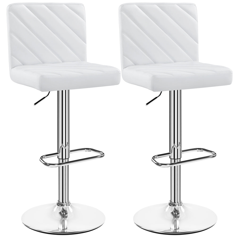 Bar Stool with Adjustable Height, 136kg, Leather, 2pcs - product gallery image 12
