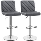 Bar Stool with Adjustable Height, 136kg, Leather, 2pcs - product gallery image 7