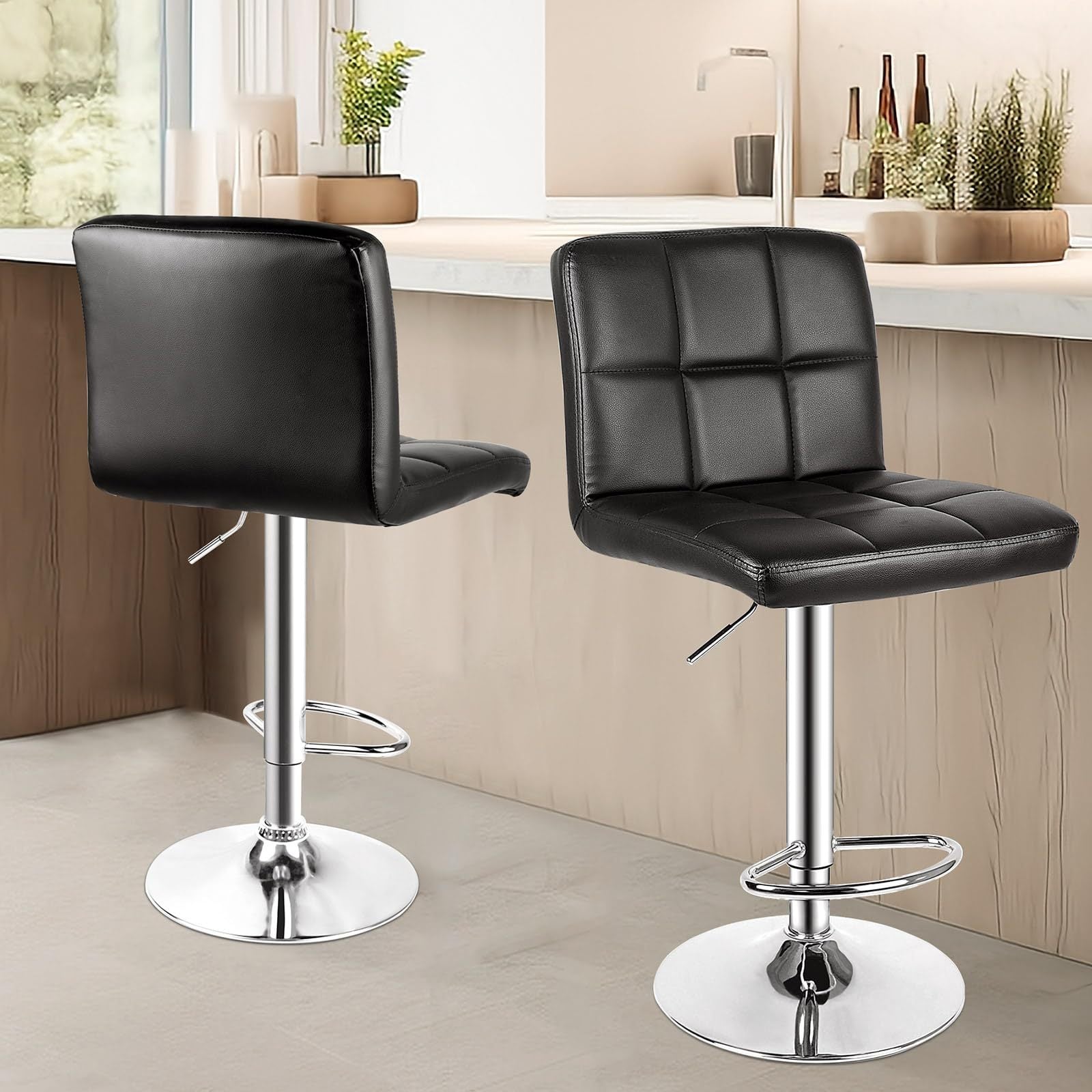 Bar Stool with Adjustable Height, Lumbar Support, Waterproof - product gallery image 11