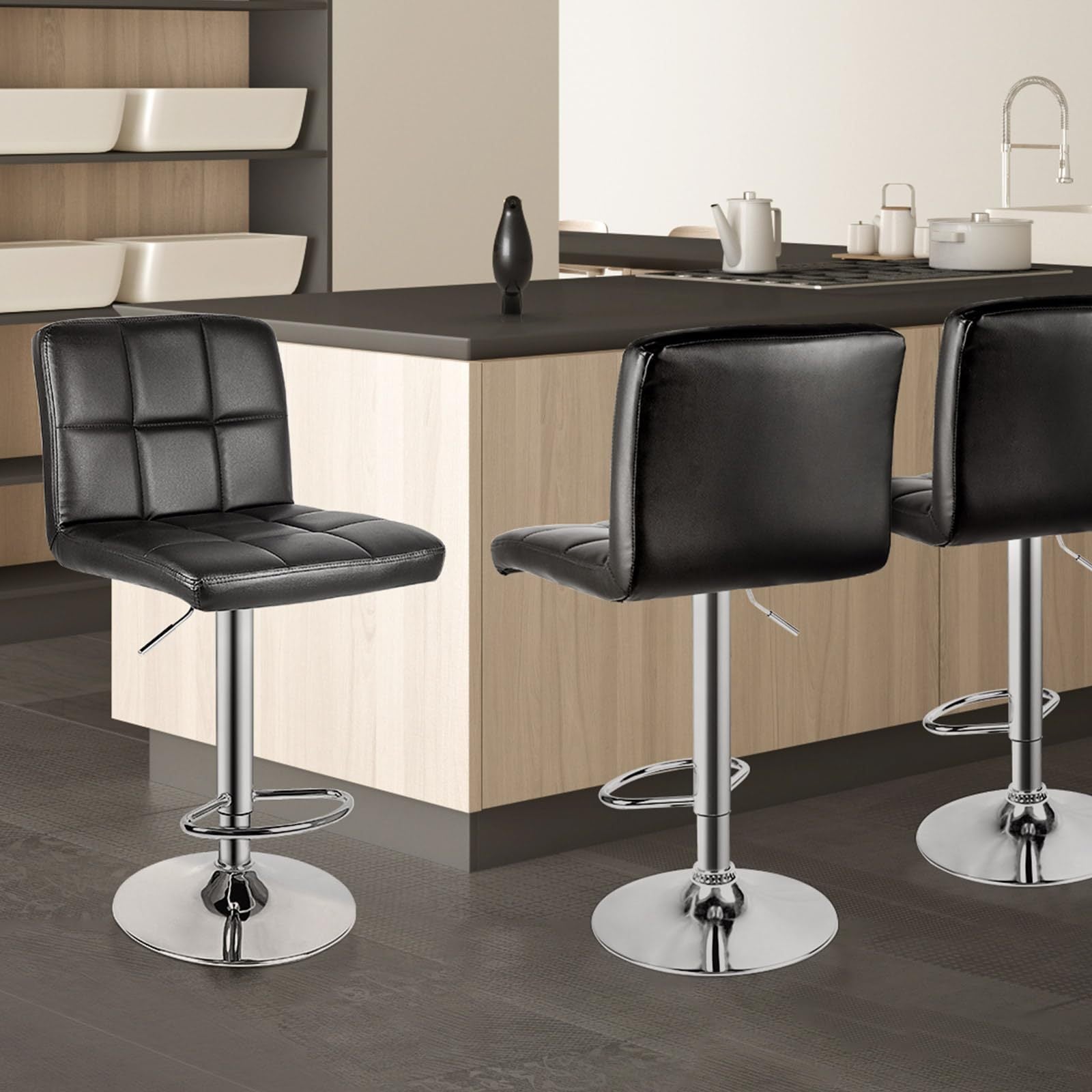 Bar Stool with Adjustable Height, Lumbar Support, Waterproof - product gallery image 15