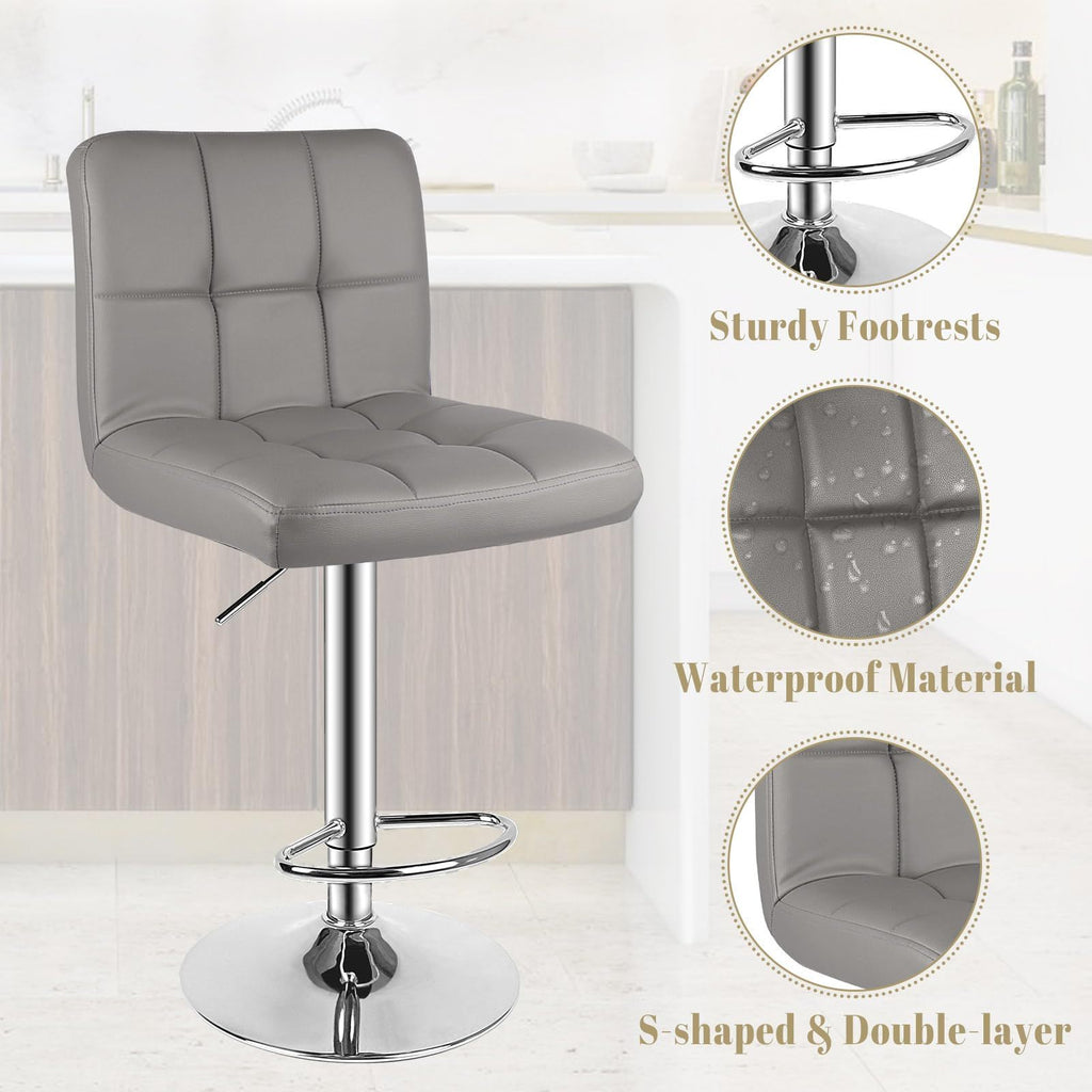 Bar Stool with Adjustable Height, Lumbar Support, Waterproof - product gallery image 19