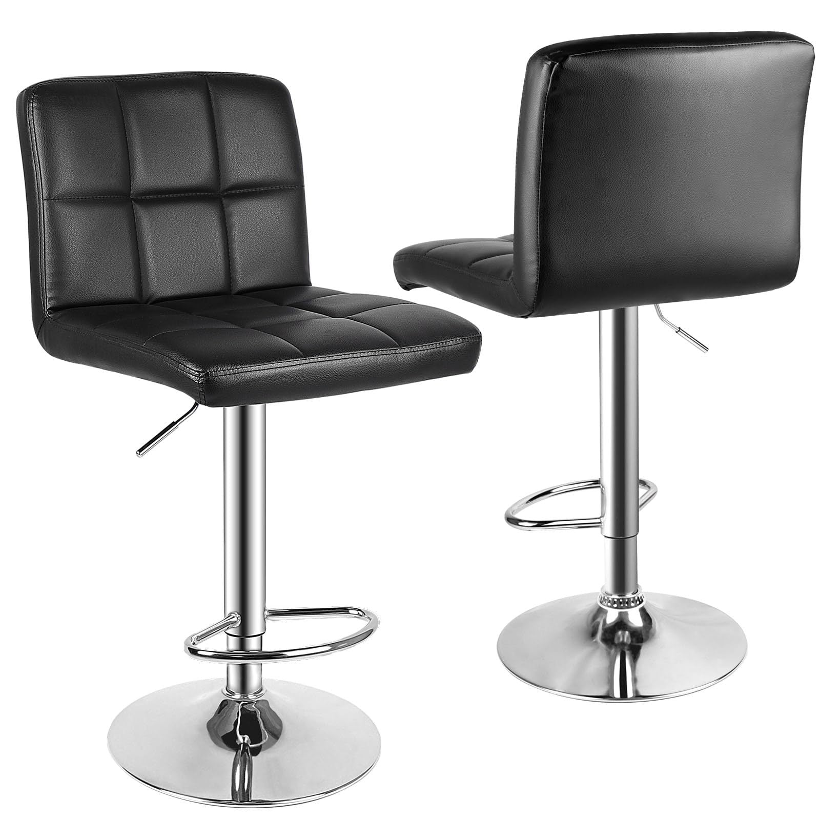 Bar Stool with Adjustable Height, Lumbar Support, Waterproof - product gallery image 2