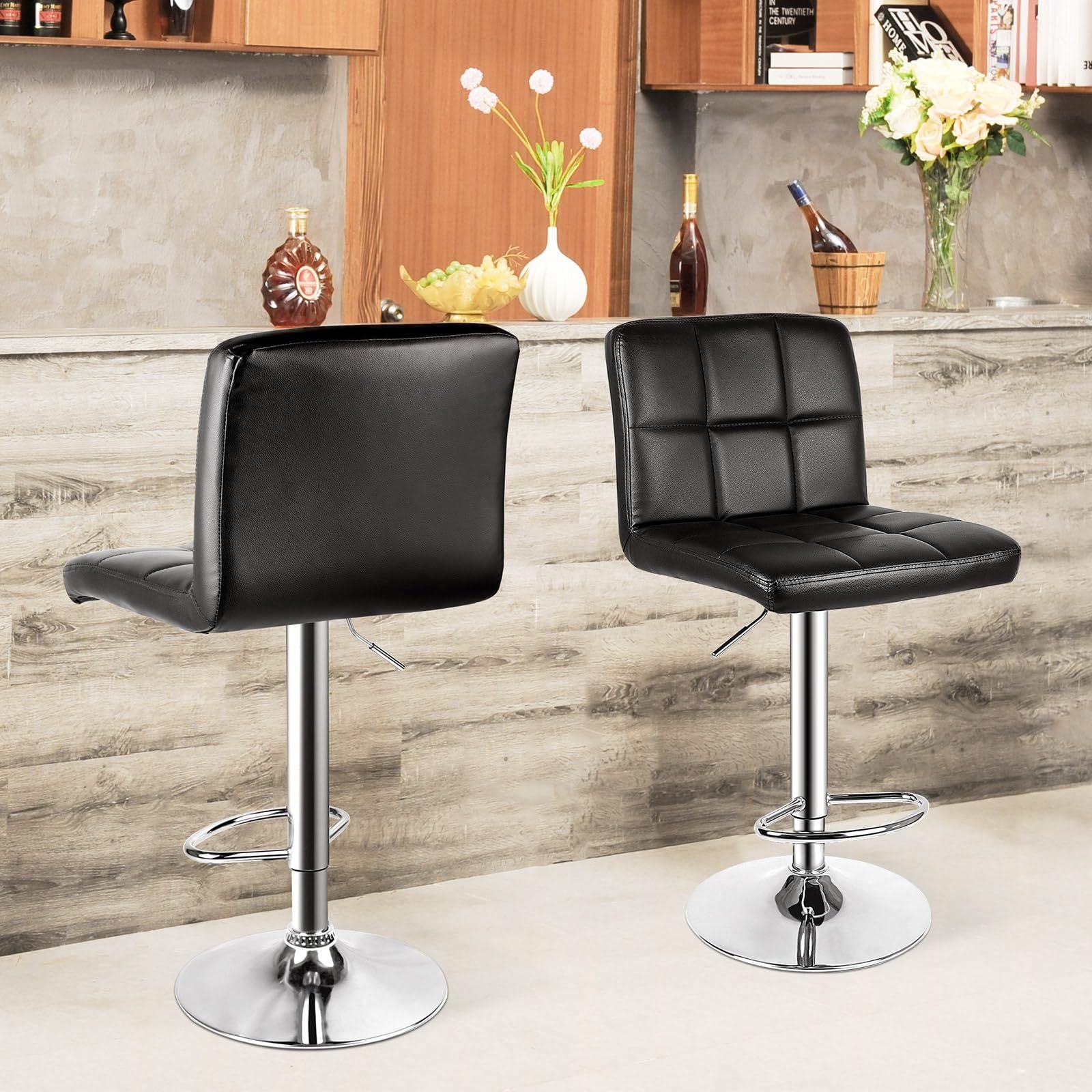Bar Stool with Adjustable Height, Lumbar Support, Waterproof - product gallery image 3