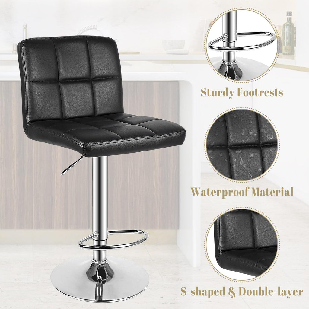 Bar Stool with Adjustable Height, Lumbar Support, Waterproof - product gallery image 7