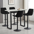 Bar Stool with Adjustable Height, Velvet, Height Adjustable Velvet Stools of or - product gallery image 2