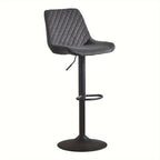 Bar Stool with Adjustable Height, Velvet, Height Adjustable Velvet Stools of or - Grey, 1pc option
