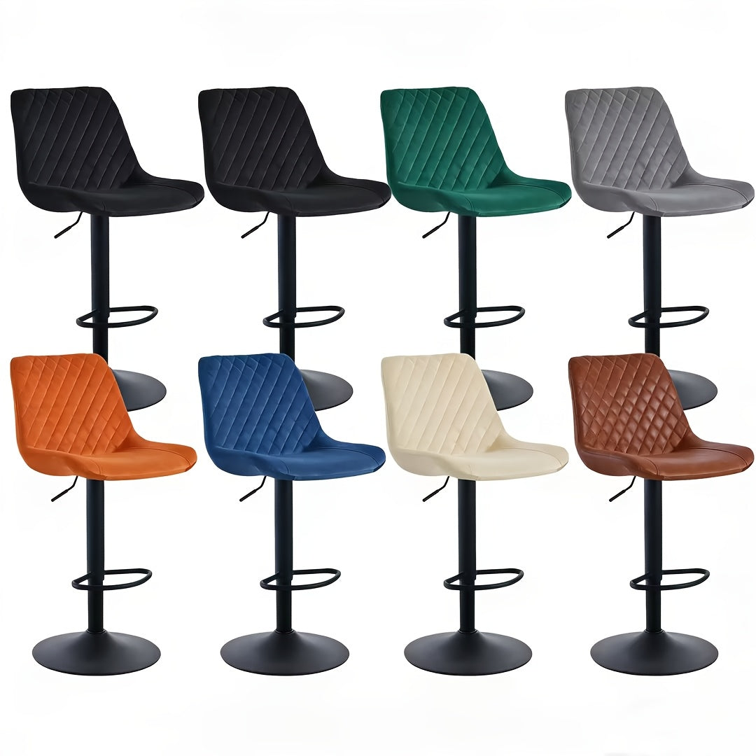 Bar Stool with Adjustable Height, Velvet, Height Adjustable Velvet Stools of or