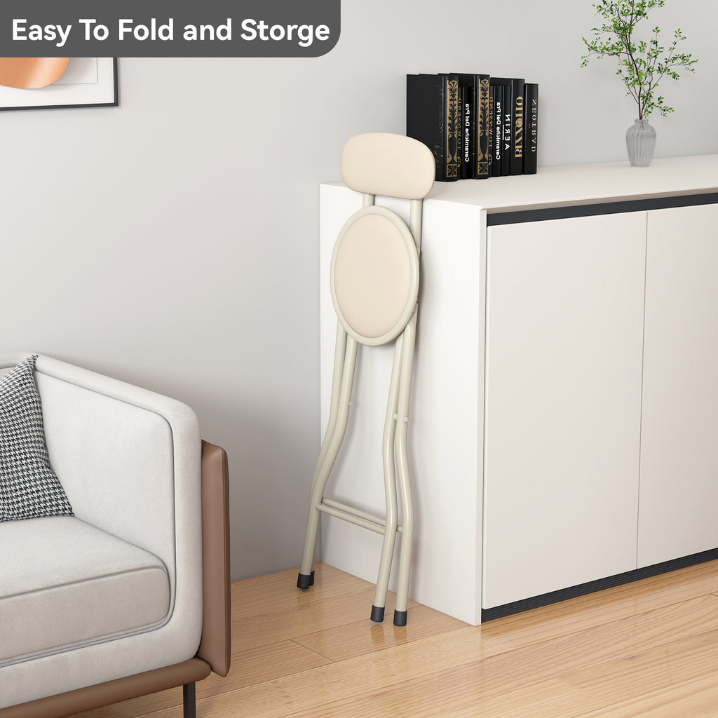 Bar Stool with Space-Saving, Foldable, Non-Slip, 90cm, 125kg - product gallery image 5