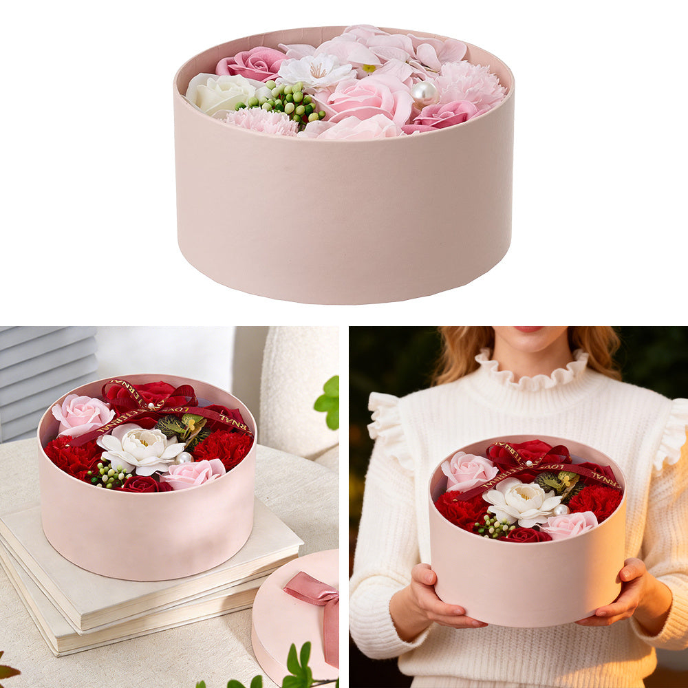 Bath & Body Gift Set with Rose Petal Soap Box Artificial Flower - product gallery image 54