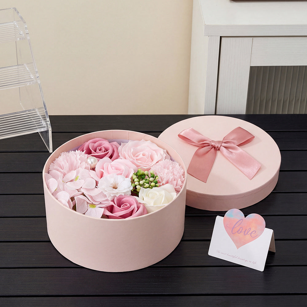 Bath & Body Gift Set with Rose Petal Soap Box Artificial Flower - product gallery image 59