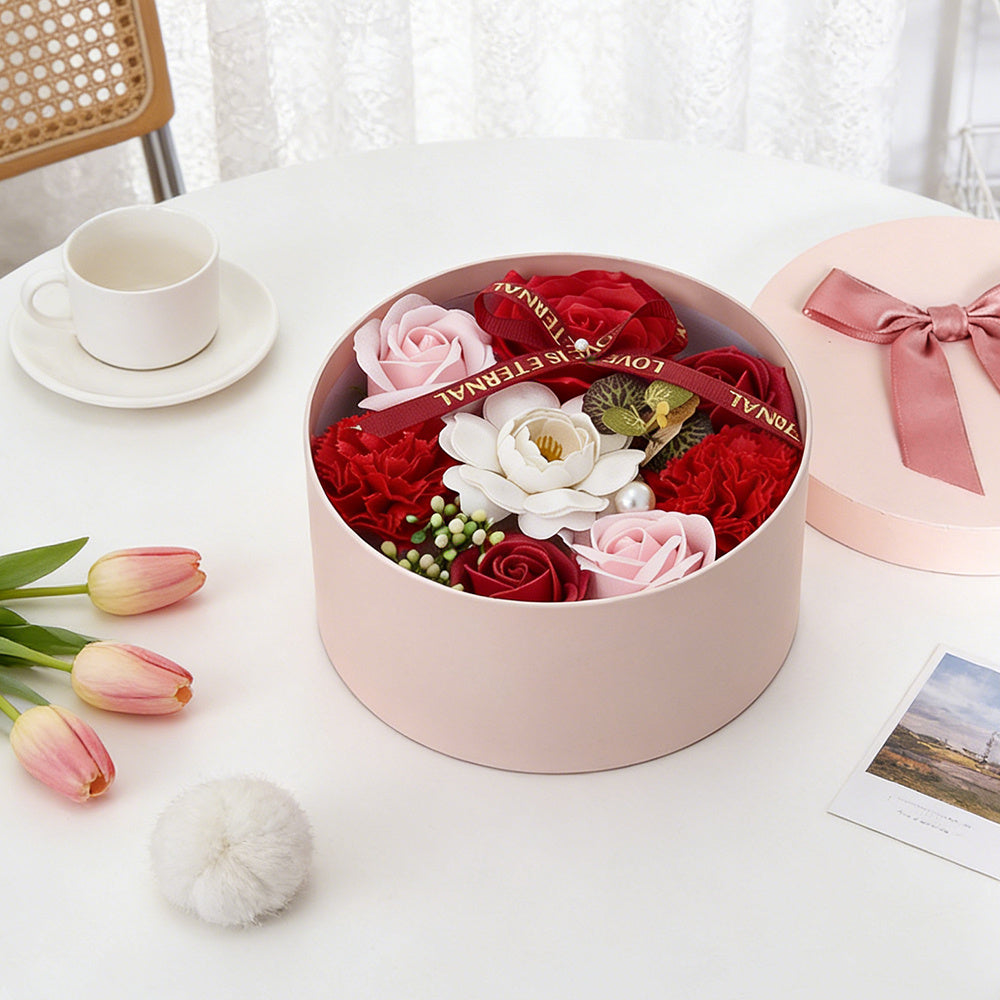 Bath & Body Gift Set with Rose Petal Soap Box Artificial Flower - product gallery image 67