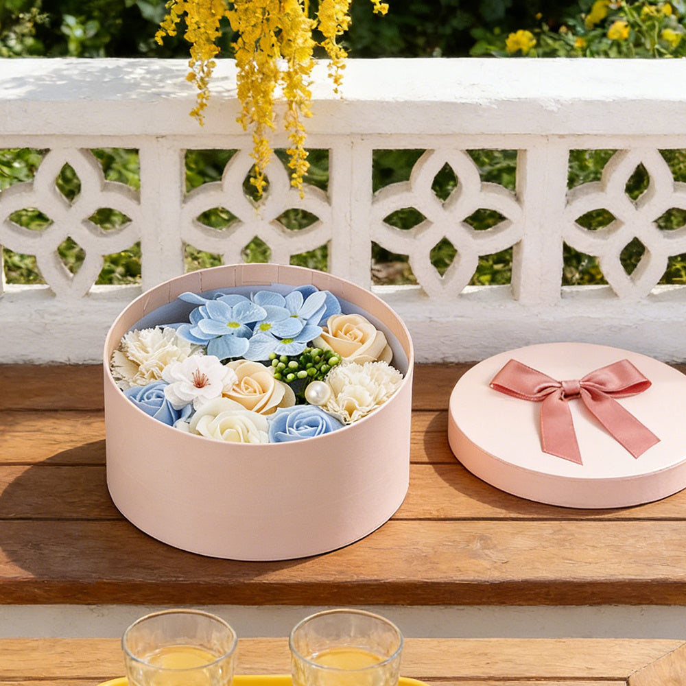 Bath & Body Gift Set with Rose Petal Soap Box Artificial Flower - product gallery image 71