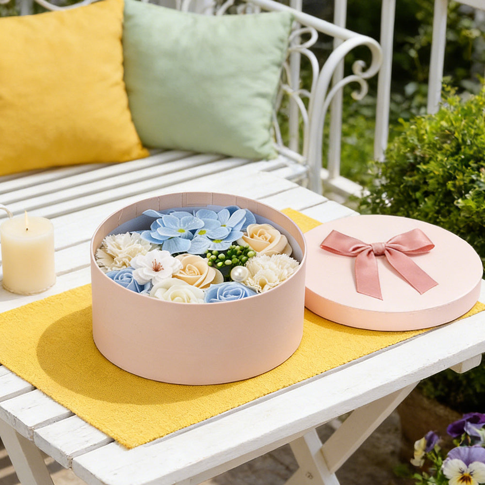 Bath & Body Gift Set with Rose Petal Soap Box Artificial Flower - product gallery image 73