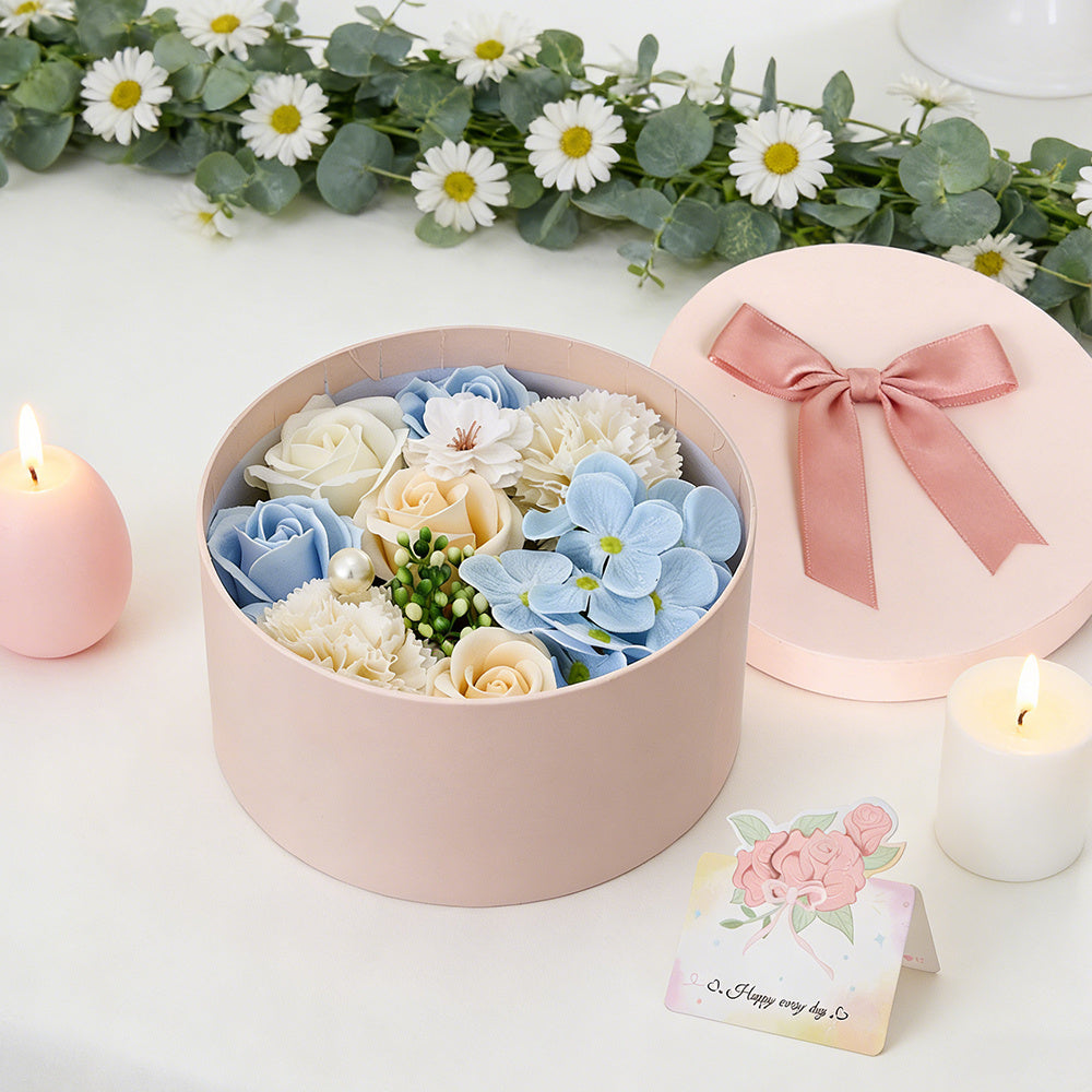 Bath & Body Gift Set with Rose Petal Soap Box Artificial Flower - product gallery image 74