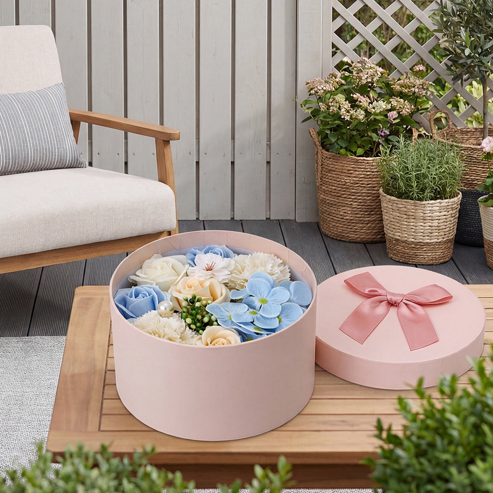 Bath & Body Gift Set with Rose Petal Soap Box Artificial Flower - product gallery image 77