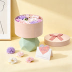 Bath & Body Gift Set with Rose Petal Soap Box Artificial Flower - product gallery image 8