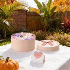 Bath & Body Gift Set with Rose Petal Soap Box Artificial Flower - product gallery image 9
