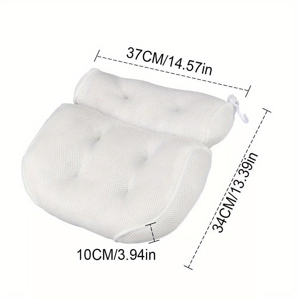 Bath Pillow with Non-Slip, 10cm, Bathtub Non-Slip Spa Cushion Suction Cups - product gallery image 2