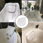 Bath Pillow with Non-Slip, 10cm, Bathtub Non-Slip Spa Cushion Suction Cups - product gallery image 6