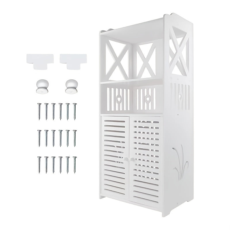 Bathroom Storage Cabinet with Easy Assembly, Freestanding - White-40x 25x 90CM option