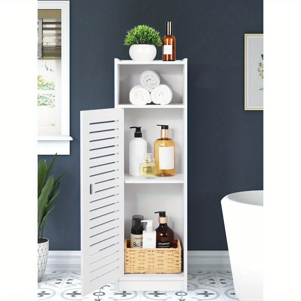 Bathroom Storage Cabinet with Space-Saving, Waterproof, Freestanding - 3 Tier 1 Door option