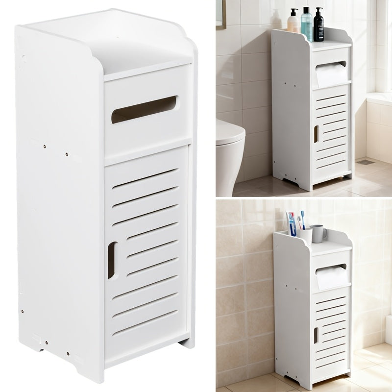 Bathroom Storage Cabinet with Space-Saving, Waterproof, Freestanding, Cotton - product gallery image 8