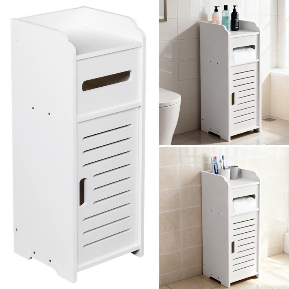 Bathroom Storage Cabinet with Space-Saving, Waterproof, Freestanding, Cotton