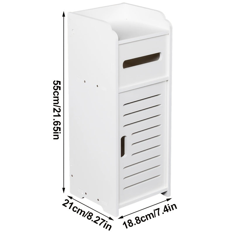 Bathroom Storage Cabinet with Space-Saving, Waterproof, Freestanding, Cotton - White option