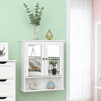 Bathroom Storage Cabinet with Wall-Mounted, Adjustable Shelf, Wood - product gallery image 2