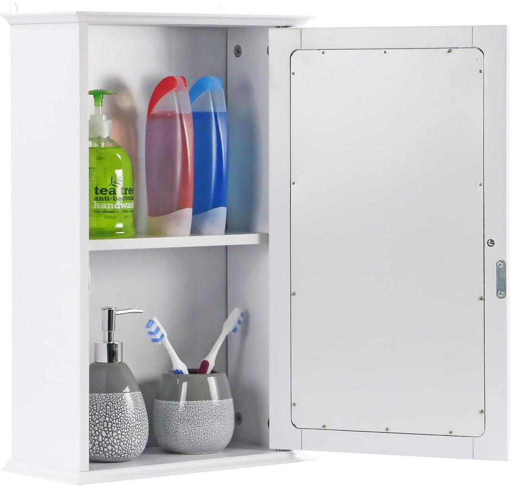 Bathroom Storage Cabinet with Wall-Mounted, Adjustable Shelf - product gallery image 12