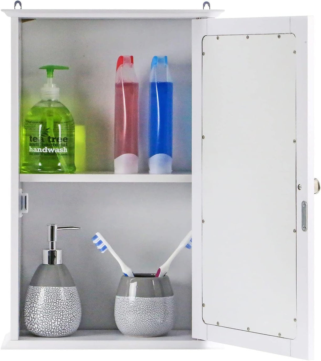 Bathroom Storage Cabinet with Wall-Mounted, Adjustable Shelf - product gallery image 14