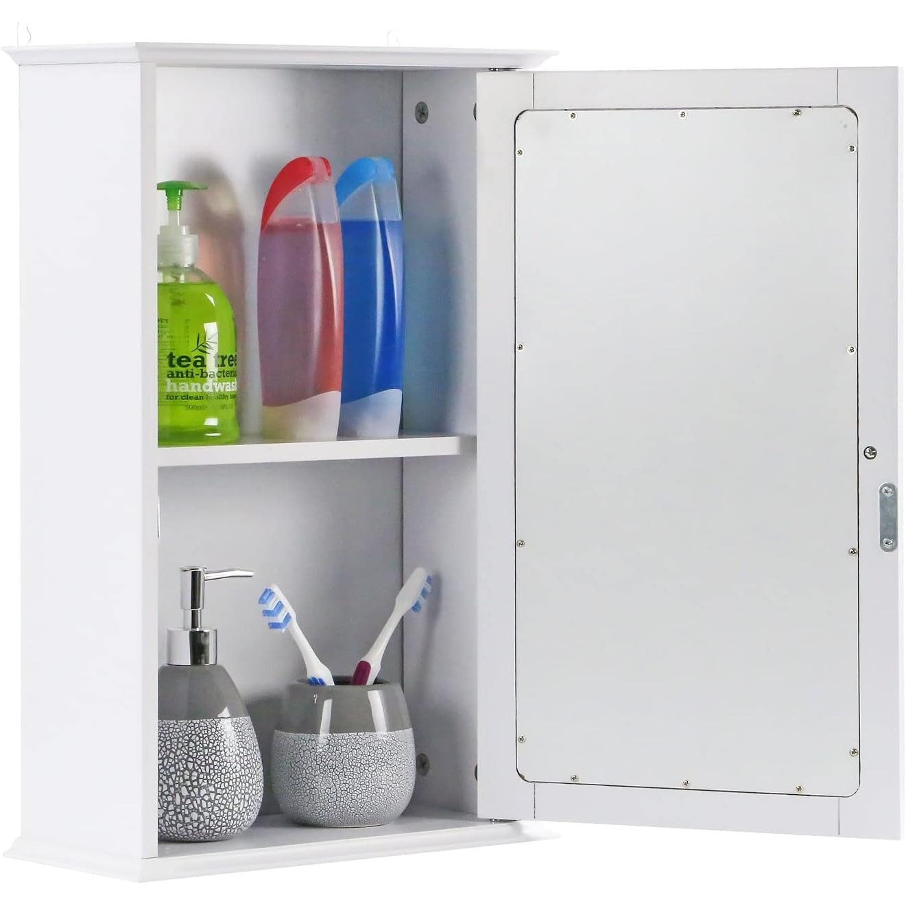 Bathroom Storage Cabinet with Wall-Mounted, Adjustable Shelf - product gallery image 7