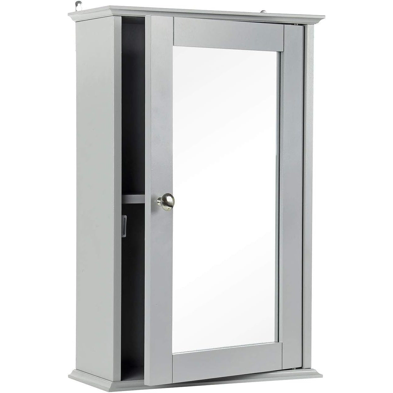 Bathroom Storage Cabinet with Wall-Mounted, Adjustable Shelf - Grey option