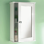 Bathroom Storage Cabinet with Wall-Mounted, Adjustable Shelf