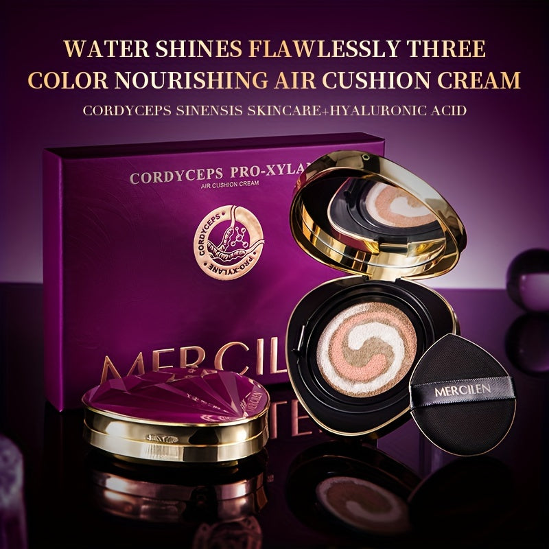 BB Cream Foundation with 15g, 1 Box, MERCILEN Aqua Flawless Air Cushion x2 - product gallery image 4