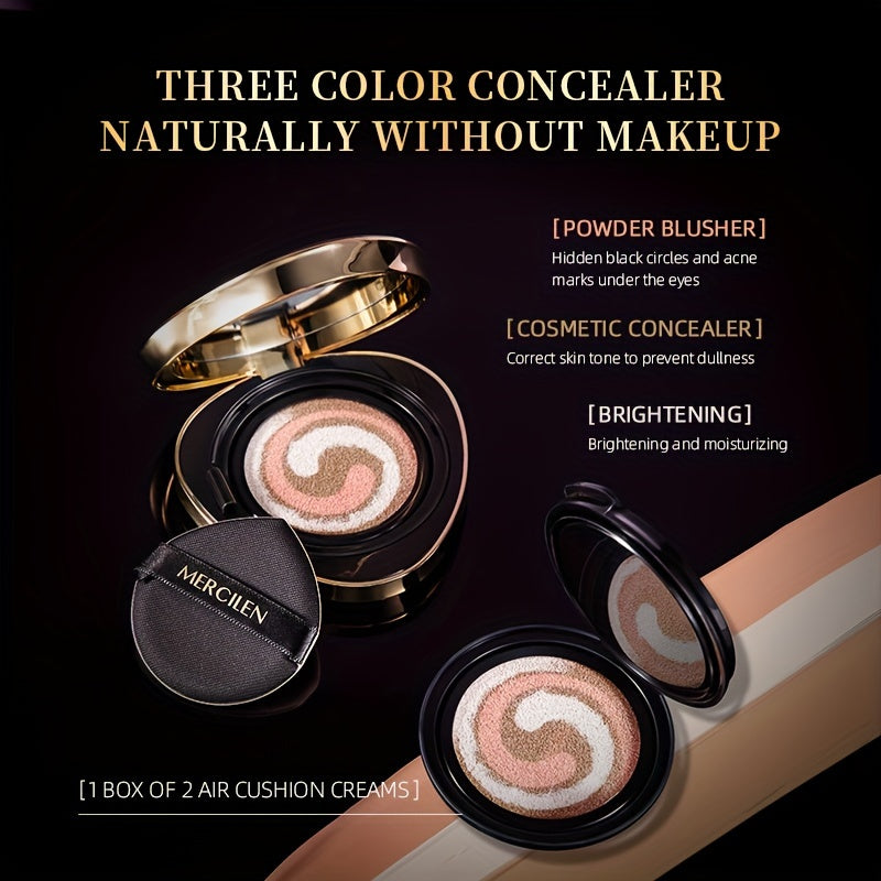 BB Cream Foundation with 15g, 1 Box, MERCILEN Aqua Flawless Air Cushion x2 - product gallery image 8