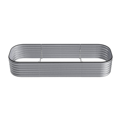 Extra Large Raised Beds for Garden, Oval Planter Box with Plant Climbing Frame, Outdoor Raised Planters for Vegetables, Flowers & Herbs, Bottomless Metal Garden Bed