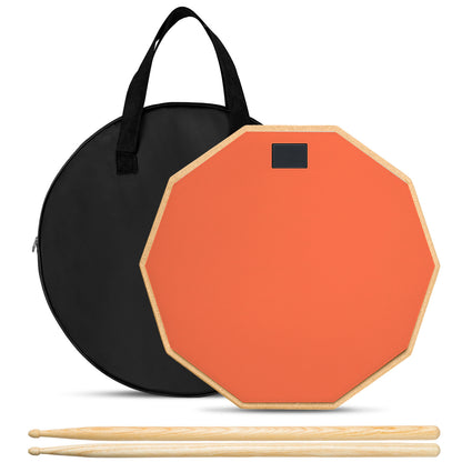 Drum Pad, 6-Inch Double Sided Drum Practice Pad with Stand Silent Snare Drum Training Kit