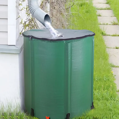 50L/100L/160L/200L Rainwater Collection Tanks, Portable Outdoor Water Tanks, Rainwater Collection System, Container Set with Filter Net and Overflow Device