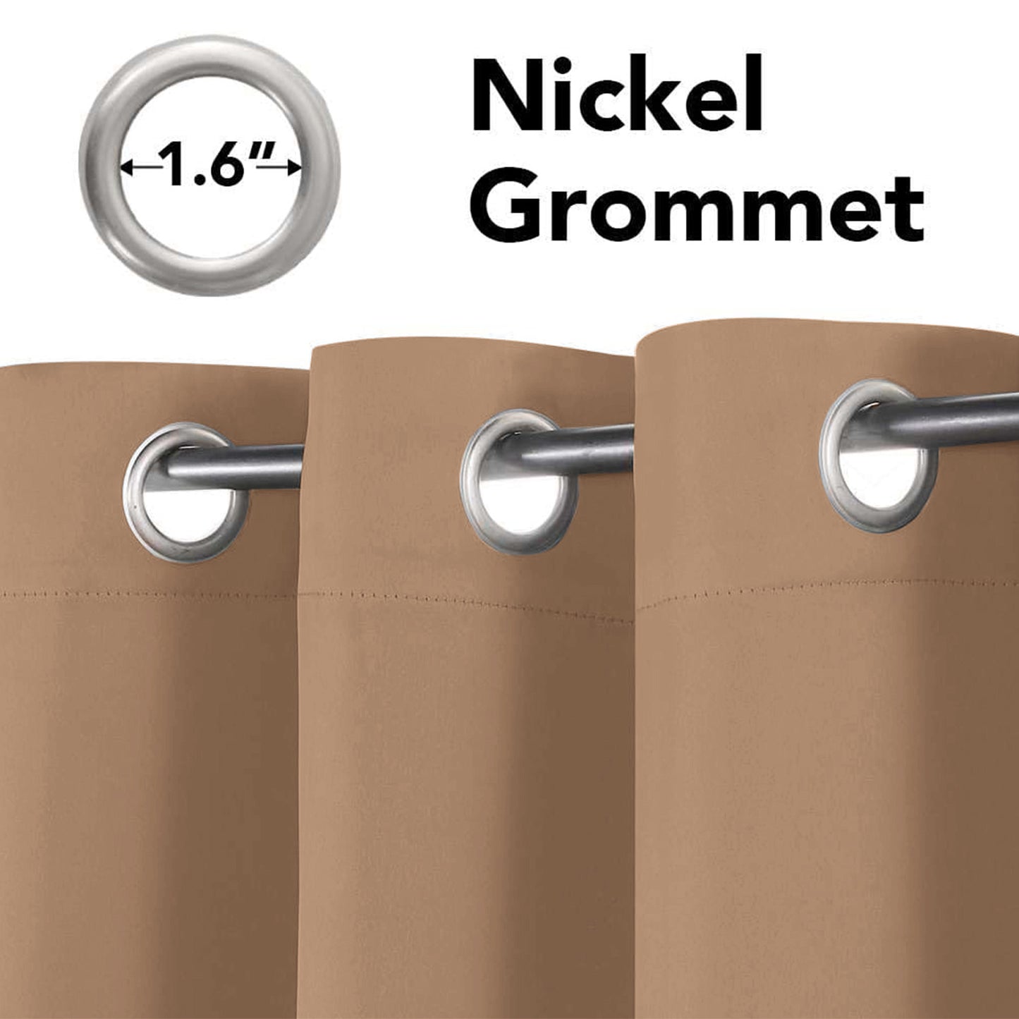 2pcs Full Blackout Curtains, 100% Polyester Fabric, Privacy Protected, Sound proof, Energy saving Grommet Top Curtains for Bedrooms, Living Room, Home Decor & Room Decor