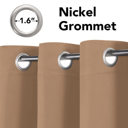2pcs Full Blackout Curtains, 100% Polyester Fabric, Privacy Protected, Sound proof, Energy saving Grommet Top Curtains for Bedrooms, Living Room, Home Decor & Room Decor