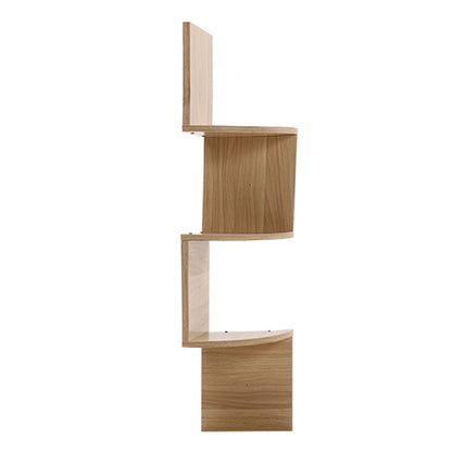 Three-Tier Rustic Corner Wall Shelf with Curved Platforms - product detail 16