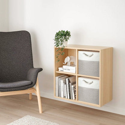 4x Collapsible Organiser 33x33x38 Cm Shelf Basket With Handles For Shelves Closets And Wardrobes Fabric Storage Basket