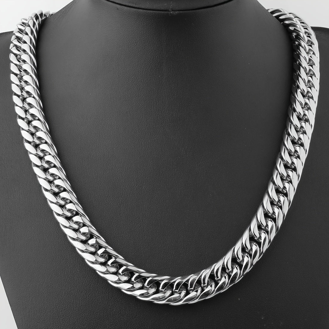 19Mm High Quality 316 316 Stainless Steel Heavy Necklace Men'S Curb Cuban Chain Necklace