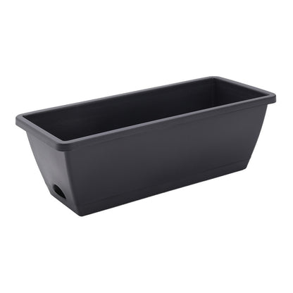 5pcs Balcony Vegetable Basin, Long Strip Horon Basin, Outdoor Creative Plastic Vegetable Planting Box, Available in White, Gray, Dark Green And Brick Red. Available Sizes: L42.5*W17*H14Cm/L49.5*W19*H*14Cm